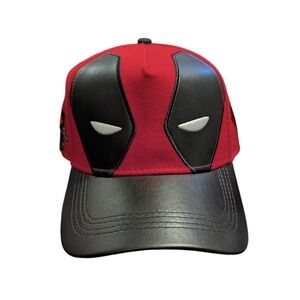 Deadpool Marvel Red and Black Adjustable Snapback Cap